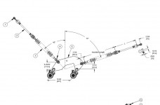 V-String Assembly - Angled Suspension, Twin-Bundle Conductor, 25K